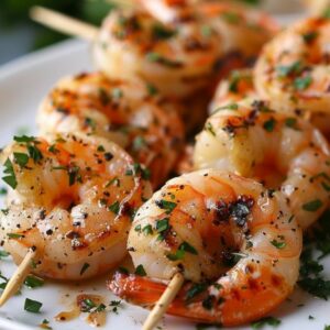 Brochette de crevettes au gingembre